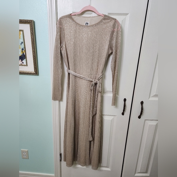 Anne Klein gold shimmer dress - Picture 1 of 5